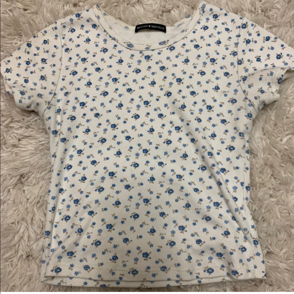 ⭐️ TRADED ⭐️blue/white floral top